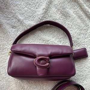 Coach pillow tabby 26 in deep plum